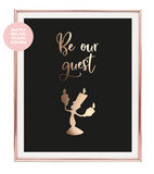 Be Our Guest Foil Wall Print