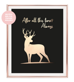Always Deer Foil Wall Print