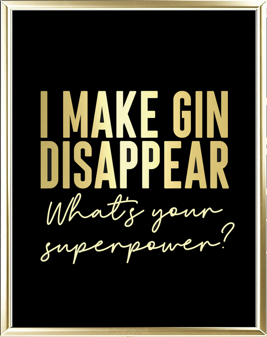 Gin Disappear Foil Wall Print