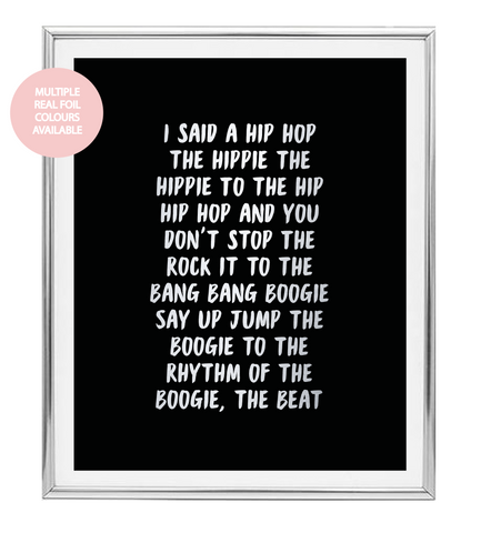 Hip Hop Foil Wall Print