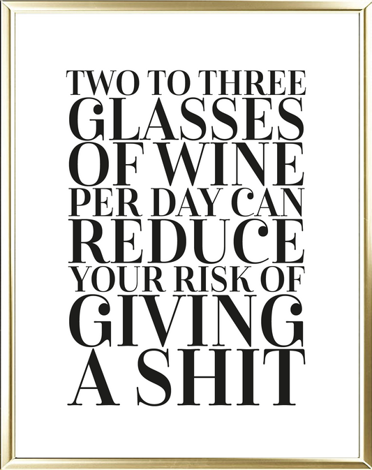 Reduce Your Risk Foil Wall Print