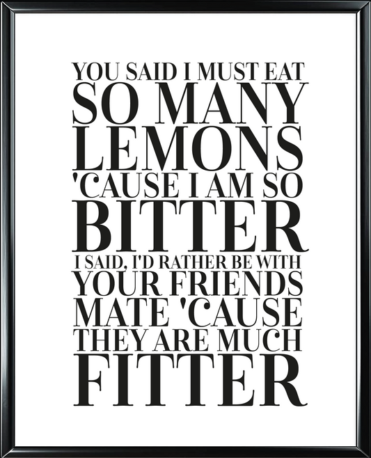 Lemons Foil Wall Print