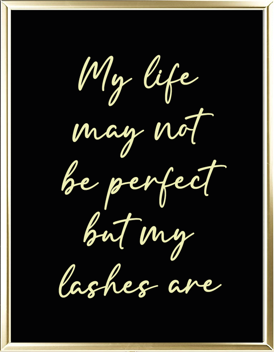 Perfect Lashes Foil Wall Print