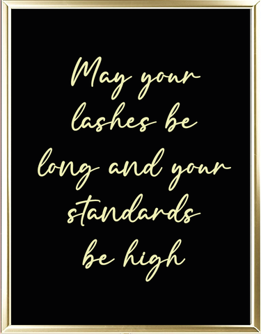 Lashes Be Long Foil Wall Print