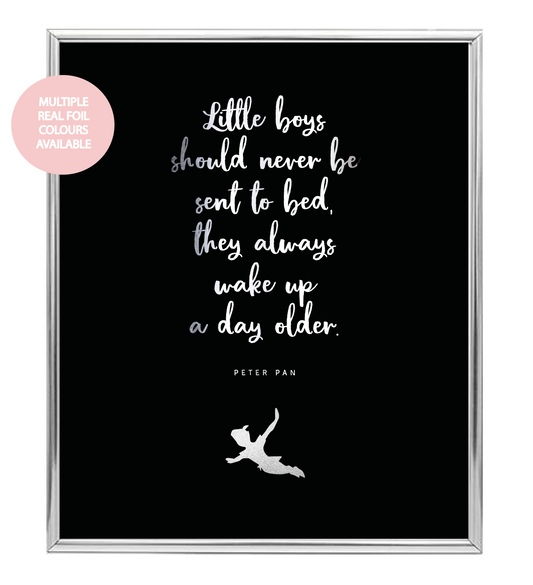Little Boys Foil Wall Print