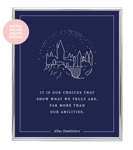 Choices Hogwarts Foil Wall Print