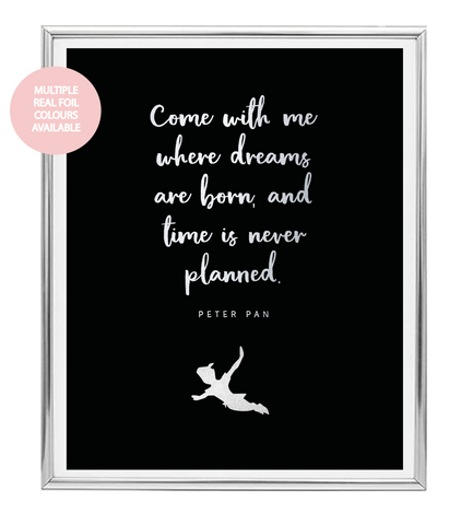 Come With Me Foil Wall Print