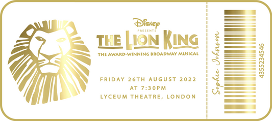 Personalised Foil Ticket