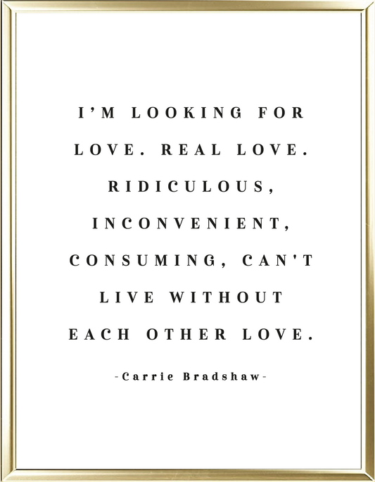 Real Love Foil Wall Print
