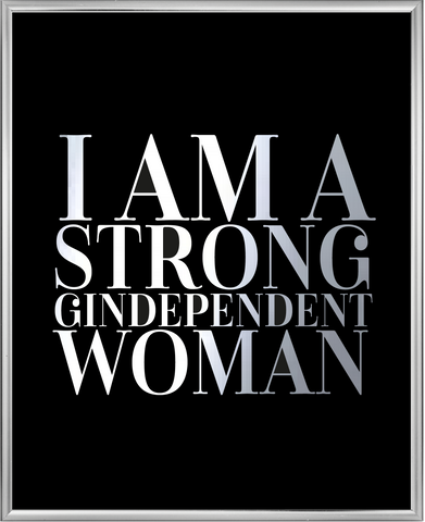 Gindependent Woman Foil Wall Print