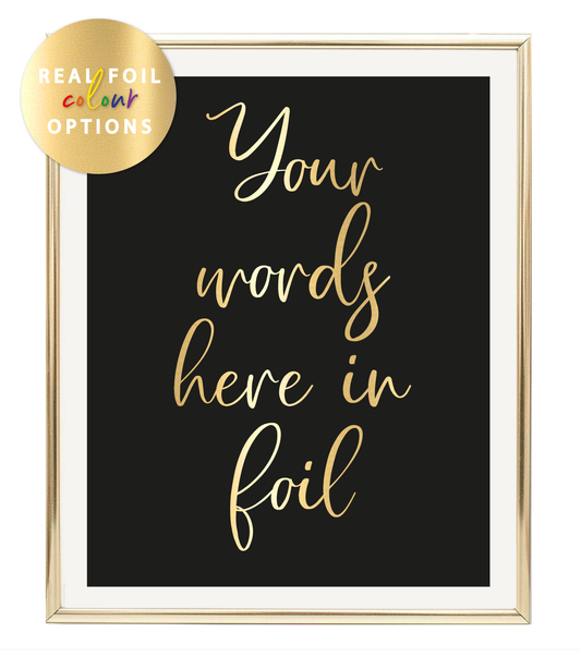Custom Real Foil Wall Print