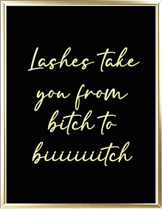 Lashes Foil Wall Print