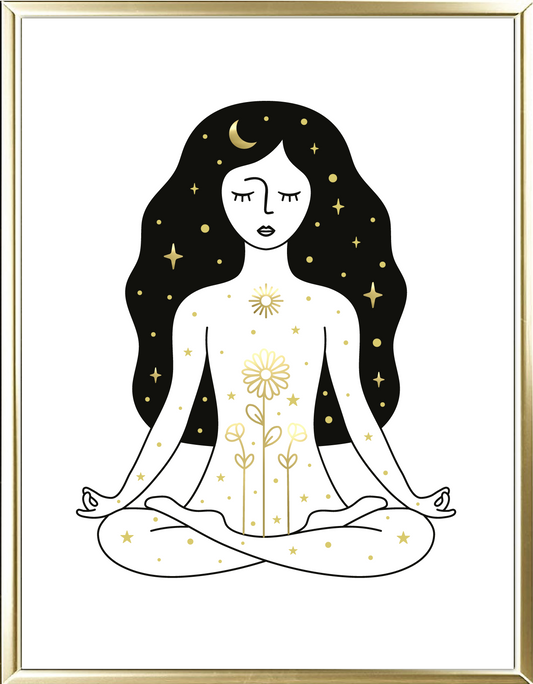 Yoga Pose One Foil Wall Print