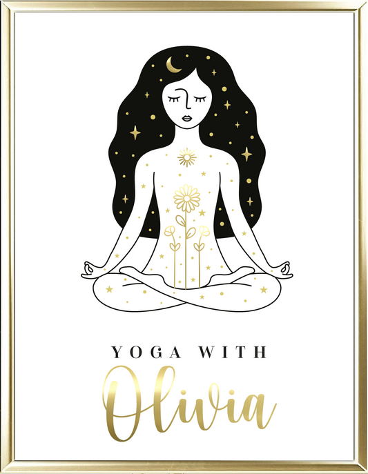 Custom Yoga With Foil Wall Print
