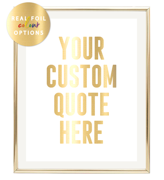 Custom Real Foil Wall Print
