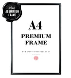 Black Aluminium A4 Frame