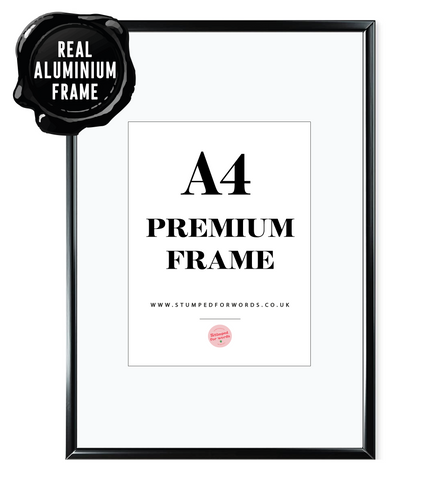 Black Aluminium A4 Frame