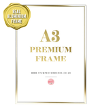 Gold Aluminium A3 Frame