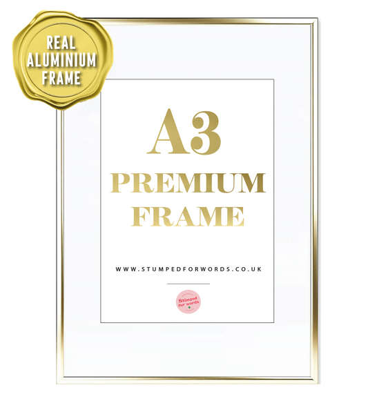 Gold Aluminium A3 Frame